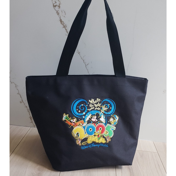 Walt Disney World Tote Bag Black Large 2005 Where the Party Never Ends Rare - Picture 4 of 9